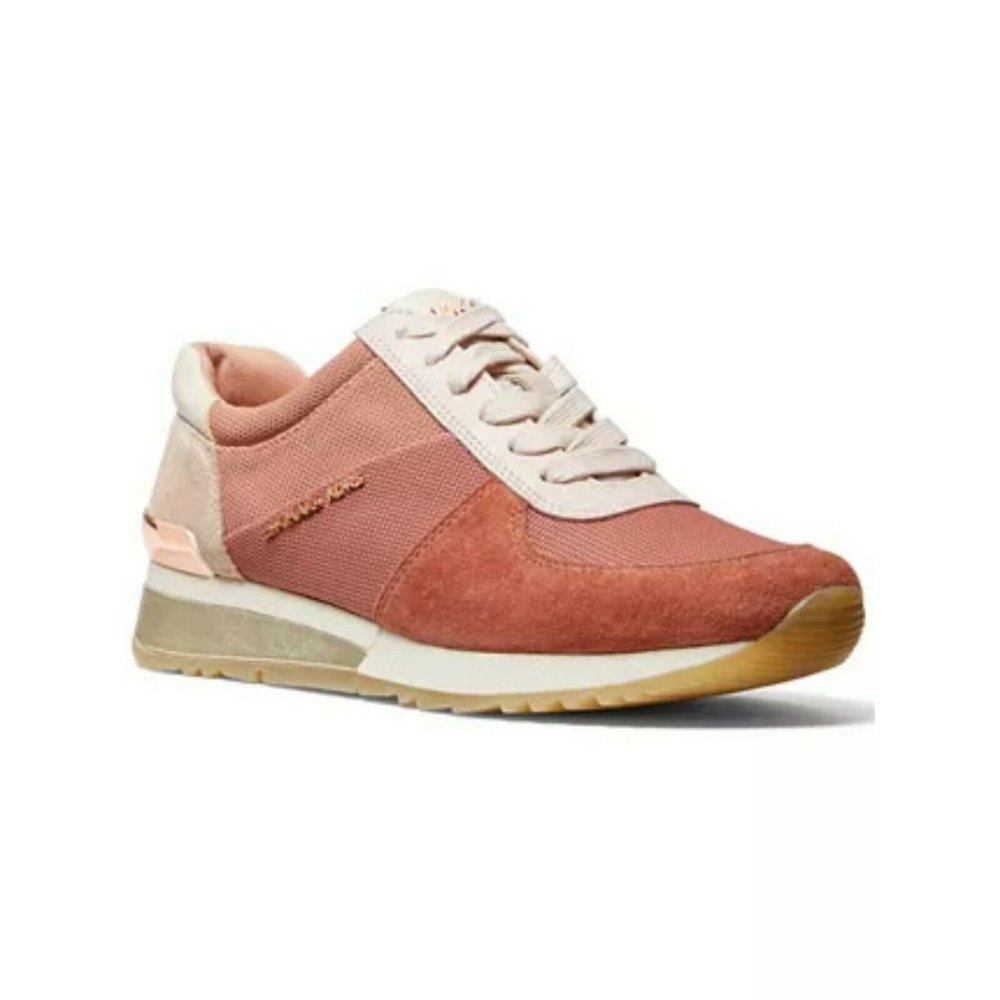 Michael Kors Women's Allie Wrap Trainer Sneakers Shoes Dark Salmon